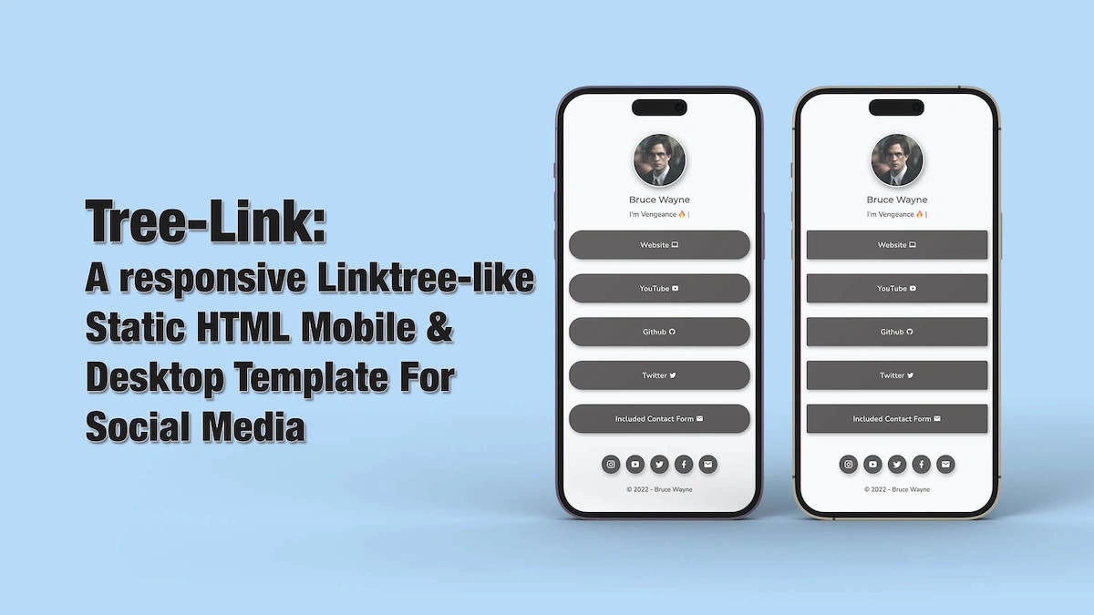 TreeLink - A modular link in bio template