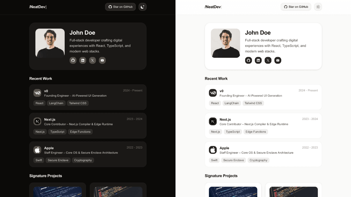 NeatDev: The Portfolio I Wish Existed (So I Built It)